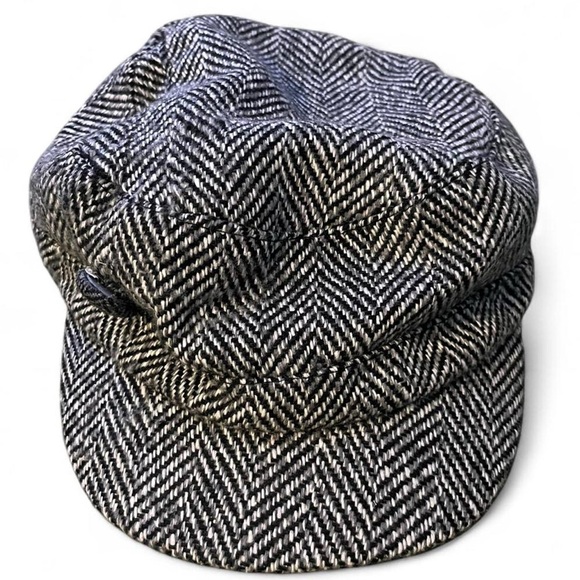 Mudd Accessories - Mudd Vintage Y2K Herringbone Tweed Black & White Newsboy 📰 Cap